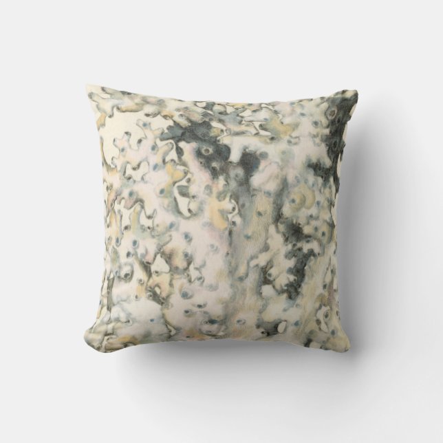 Almofada Coral de Aquarela Antiquada (Frente)