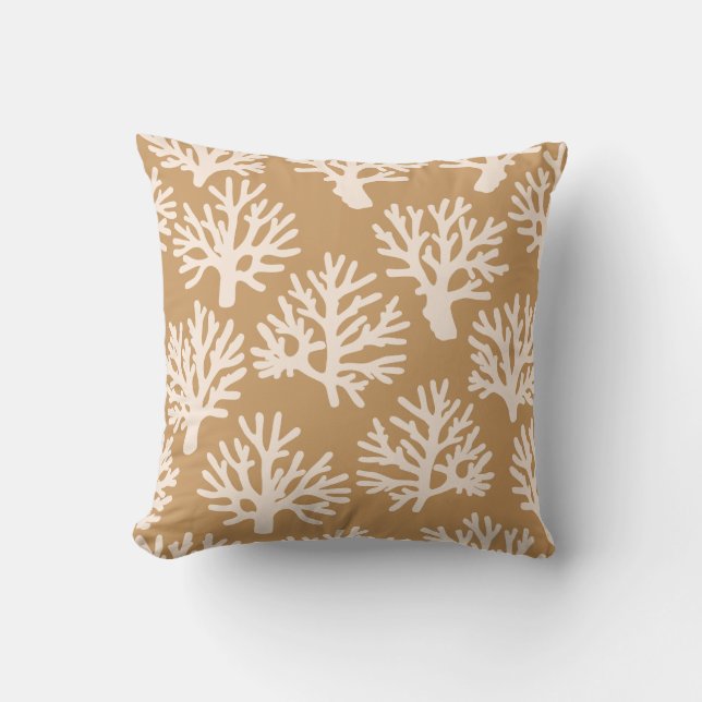 Almofada Coral Drift Brown Cream (Frente)