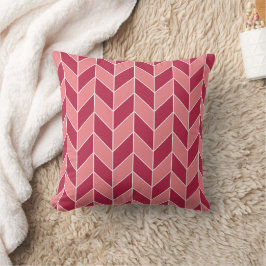 Almofada Coral Moderno Magenta Herringbone Chevron