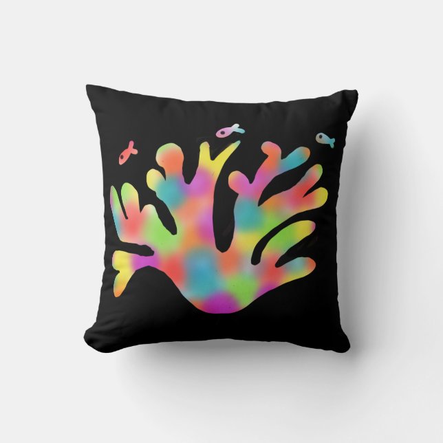 Almofada Coral neon  (Frente)
