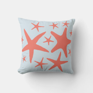Almofada Coral Starfish - Vida na praia - Travesseiro