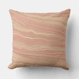Almofada Coral Suave Contemporâneo, Bege com Padrão de Linh