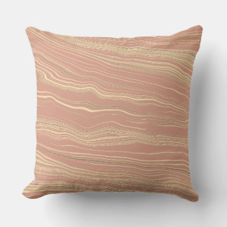 Almofada Coral Suave Contemporâneo, Bege com Padrão de Linh