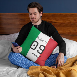 Almofada Cores da Bandeira Nacional da Itália Personalizada