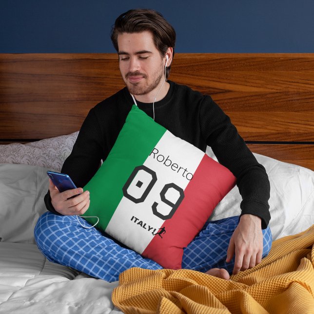 Almofada Cores da Bandeira Nacional da Itália Personalizada (Criador carregado)