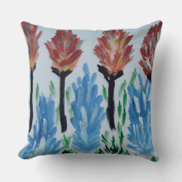 Almofada Cores de pintura de flor aquosa coloridas