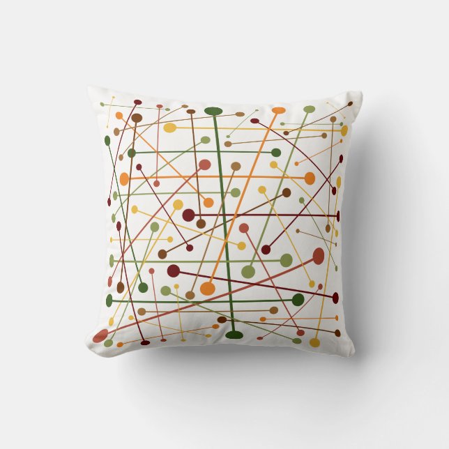Almofada Cores de queda | Traços e pontos | (Frente)