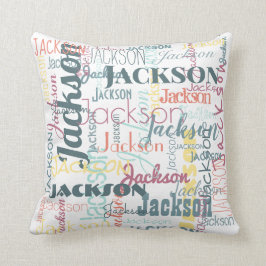 Almofada Cores do ponto morto da tipografia do teste padrão