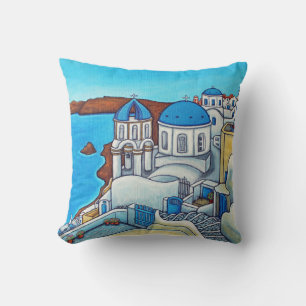 Almofada Cores do travesseiro decorativo de Santorini por