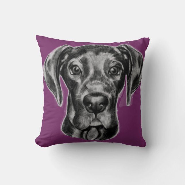 Almofada Cores do travesseiro decorativo dois de great dane (Frente)