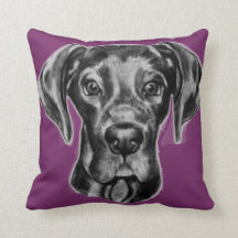 Cores do travesseiro decorativo dois de great dane