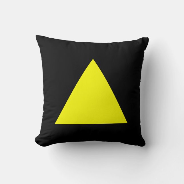 Almofada Cores do triângulo - Amarelo e Preto (Frente)