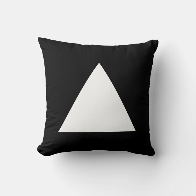 Almofada Cores do triângulo - Branco e Preto (alternado) (Frente)