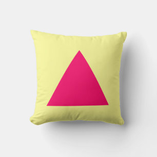 Almofada Cores do Triângulo - Vermelho Neon com Amarelo Ch