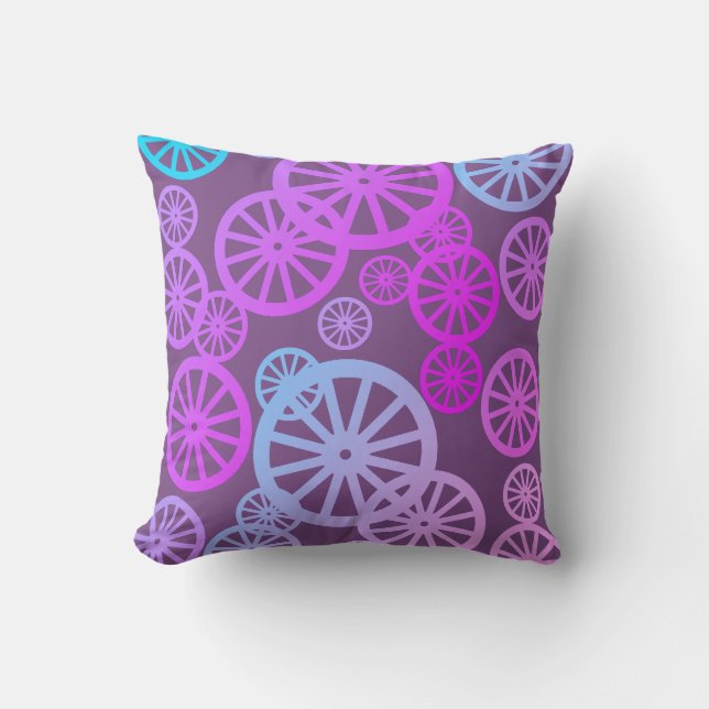 Almofada Cores Pastel Elegantes Roda Travesseiro Cushion (Frente)