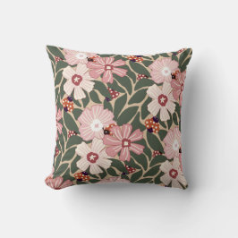 Almofada Cores Terrenas De Lâmpadas E Flores Selvagens