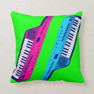 Almofada Corey Tiger 80s Vintage Neon Keytar