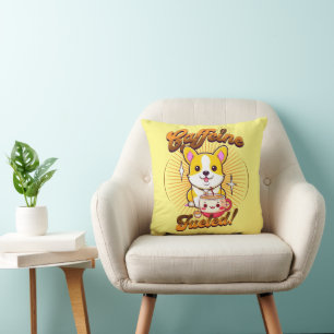 ALMOFADA CORGI CAFEINE COMBUSTÍVEL!