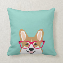 Almofada Corgi com óculos - Cão Hipster, Corgi Gft