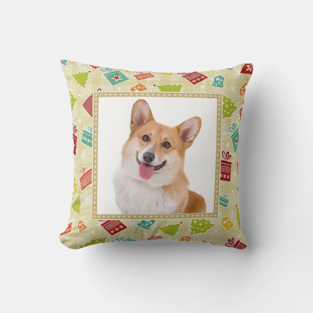 Almofada Corgi de sorriso considerável (Frente)