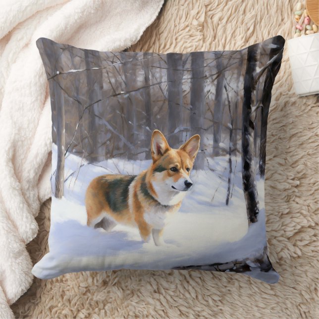 Almofada Corgi Let It Snow Natal (Cobertor)