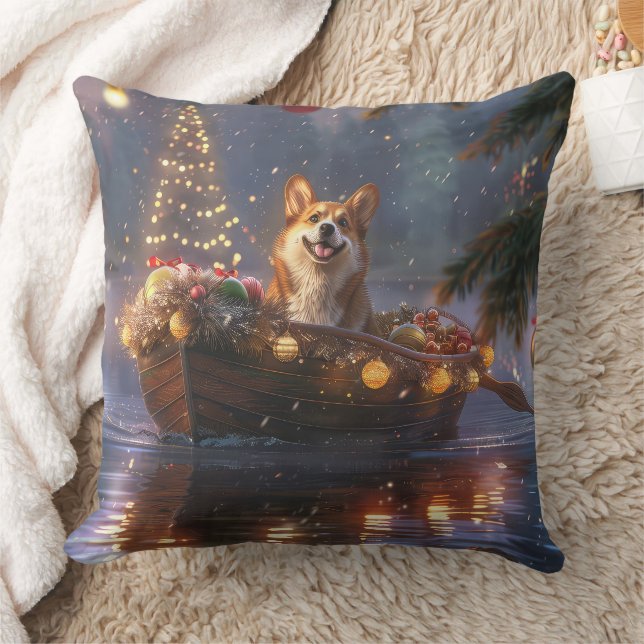 Almofada Corgi Natal Festivo Voyage (Cobertor)
