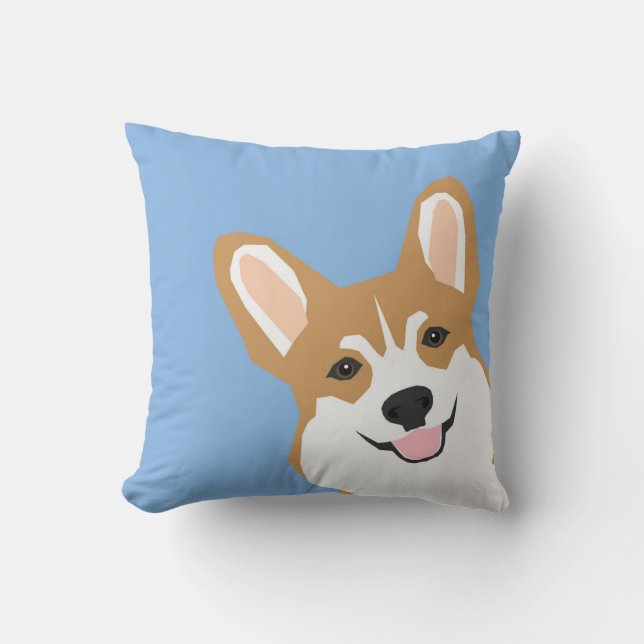 Almofada Corgi - Travesseiro de Peeking Corgi - Corgi - ilu (Frente)