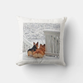 Almofada Corgis na neve