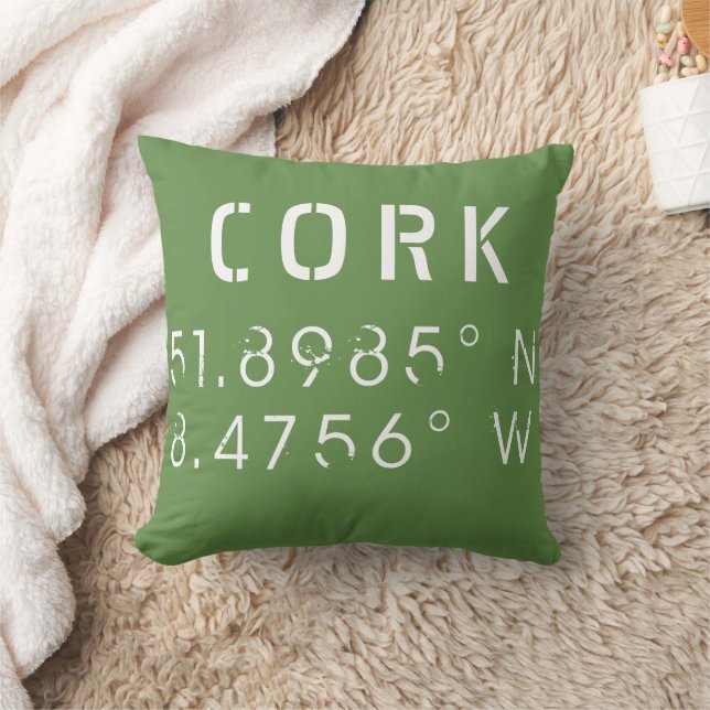 Almofada Cork Ireland Latitude Longitude (Cobertor)