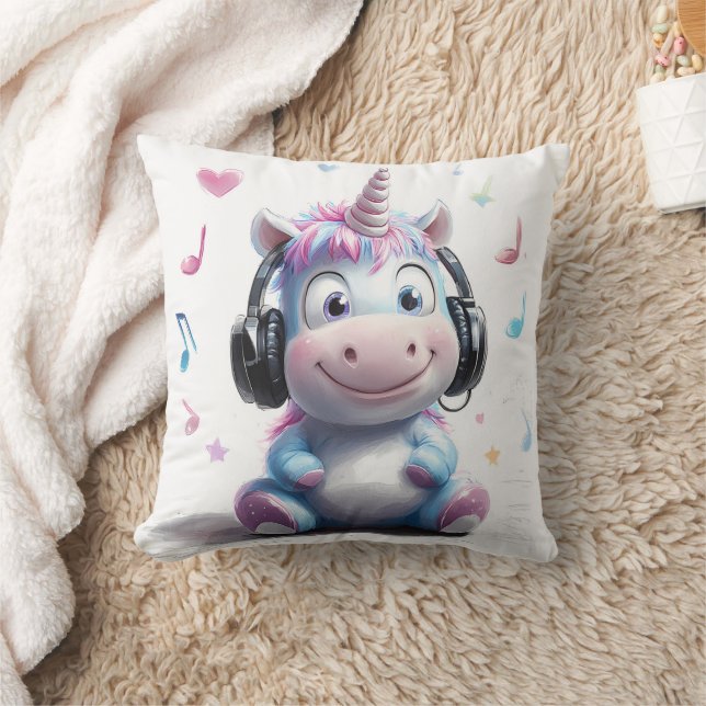 Almofada Corno de Travesseiro decorativo bonito com Fones d (Cobertor)