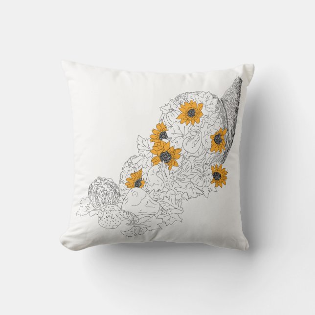 Almofada Cornucopia Girassóis (Frente)