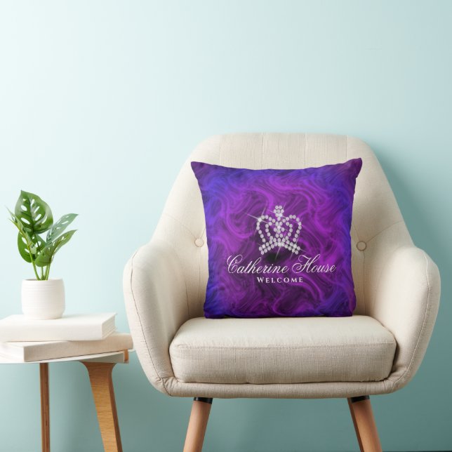 Almofada Coroa Azul Roxo (Cadeira)