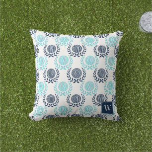 Almofada Coroa de Louro de Golfe Preppy - Azul Marinho e Tu