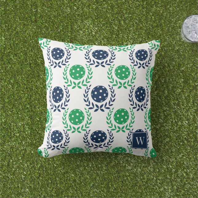 Almofada Coroa de Louro de Pickleball Preppy – Azul Marinho (Grama)