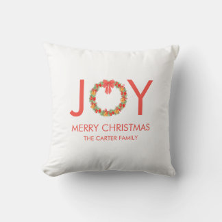 Almofada Coroa de Natal Alegre Família