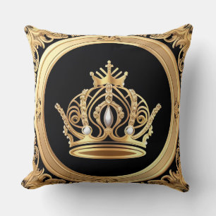 Almofada Coroa Dourada Elegante