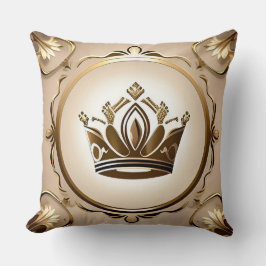 Almofada Coroa Dourada Elegante