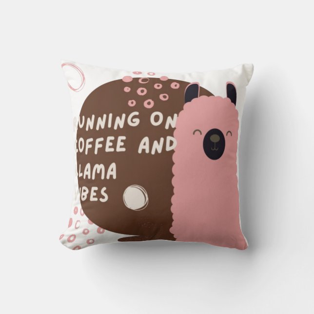 Almofada correndo em café e lama vibes design (Frente)