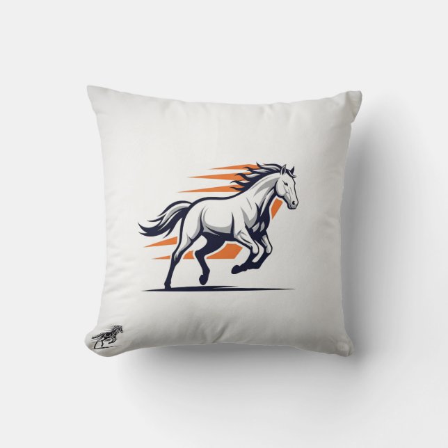 Almofada Correndo Selvagem: O Espírito do Cavalo (Frente)