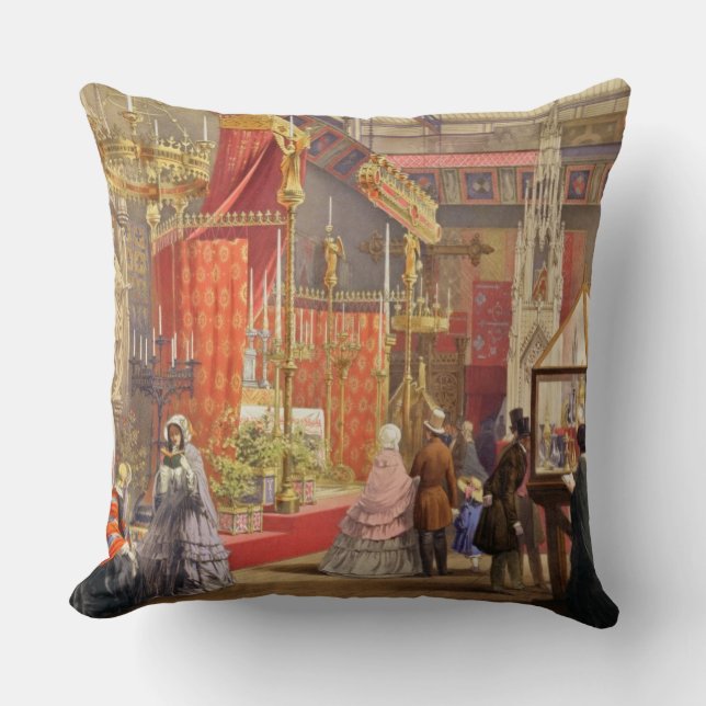 Almofada Corte medieval, projetada por Pugin, placa 40 de " (Frente)
