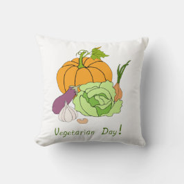 Almofada Corte Minimalista do Dia Mundial da Vegetariana