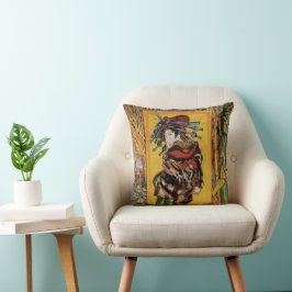 Almofada Cortesã Japonesa Oiran por Vincent van Gogh