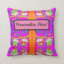 Coruja bonito dos desenhos animados personalizada