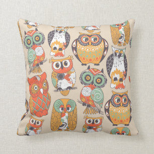 Almofada Coruja de Travesseiros decorativos de Coleção Owl