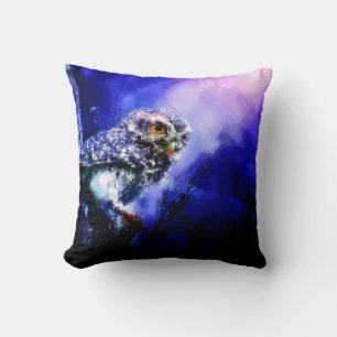 Almofada Coruja em Travesseiro decorativo Azul