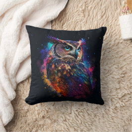 Almofada Coruja Espacial Colorida