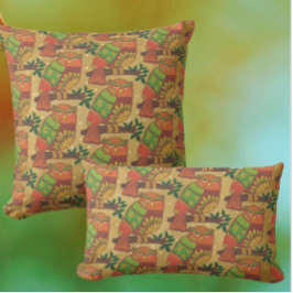 Almofada Corujas da Arte Popular em Galhos para Crianças