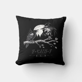 Almofada Corvo de Halloween Bruxa F-Caw-F F-Caw-F