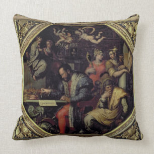 Almofada Cosimo mim de Medici (1519-74) que planeia os