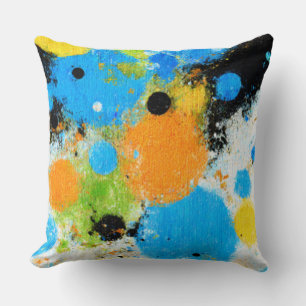 Almofada Cosmic Chromatic Splatter: Abstract Orbit